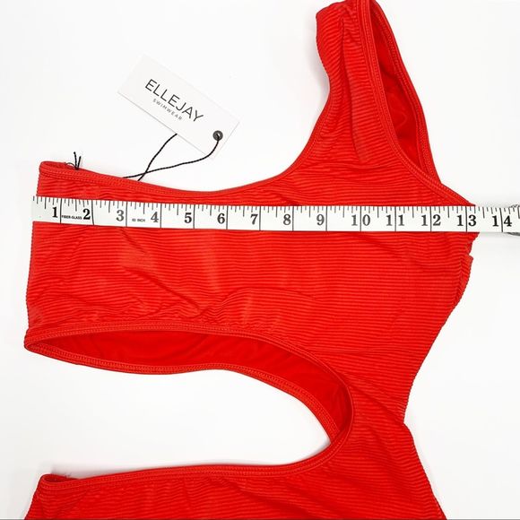 ELLEJAY Kristin One Piece Swimsuit Red Size Large - Picture 4 of 7